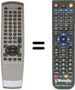 Replacement remote control DVD 3151