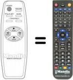 Replacement remote control Daewoo DVF 300