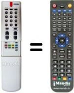 Replacement remote control Funai LCD-C2004