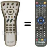 Replacement remote control Sharp LC 22 SV2E