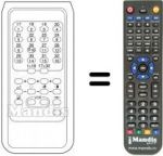 Replacement remote control Ultravox QUARK 22 / 27' CON VCR