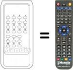 Replacement remote control Multitech TVC 16 PROG