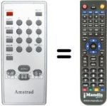 Replacement remote control Sansui LTV 1450