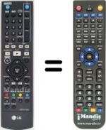 Replacement remote control LG RHT-599 H