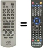Replacement remote control JVC HR-V500