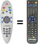 Replacement remote control NordMende WF 28100