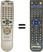 Replacement remote control Sharp LC 30 HV2E