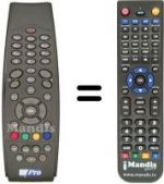 Replacement remote control Amstrad DV3-MHP