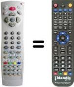 Replacement remote control Amstrad 32 RF DVD 16:9