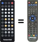 Replacement remote control PackardBell STORE & PLAY 3600