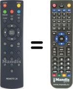 Replacement remote control Daewoo DT 6974