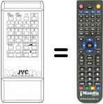 Replacement remote control JVC C 1480EK