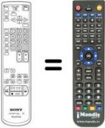 Replacement remote control RMT-V166 J