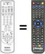 Replacement remote control Sony SLV-AV 100 VC