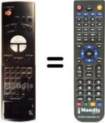 Replacement remote control Sharp VA A72 GM