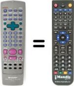 Replacement remote control Sharp VC M301 SM