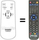 Replacement remote control Sharp LC 121 M2E