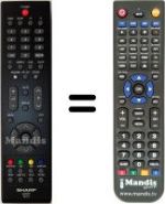 Replacement remote control Sharp LC 42 SB55