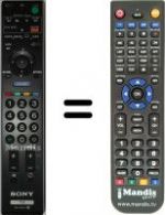 Replacement remote control Sony KDL-40 W4000