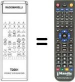 Replacement remote control T 2001