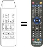 Replacement remote control NTP 876