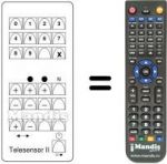 Replacement remote control TELESENSOR II
