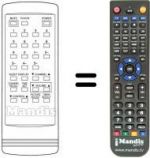 Replacement remote control Funai TVF 5100 A