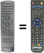 Replacement remote control Denver TVD 1401 MK2