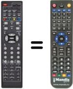 Replacement remote control United TVD 9094 DVBT