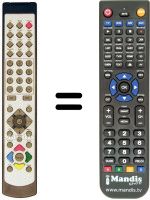 Replacement remote control ALL TEL TVF 05424