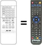 Replacement remote control VCR 37 KEY-SPECIAL / SEARCH
