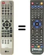 Replacement remote control LG LH-T 360 SE