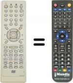 Replacement remote control NordMende DVRX 14 SE