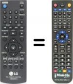 Replacement remote control LG DVX 682