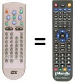 Replacement remote control Lenco DVD 02