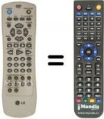 Replacement remote control LG DVD 5183