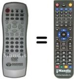 Replacement remote control Daewoo DVD 8000 F