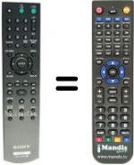 Replacement remote control Sony DVP-NS 70
