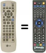 Replacement remote control Goldstar DVC 5930