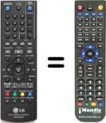 Replacement remote control LG DVT 699 H
