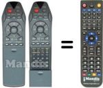 Replacement remote control Vestel DVD 2215