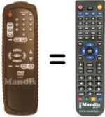 Replacement remote control Hifivox DVD 400 SA