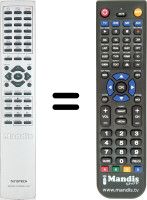 Replacement remote control DUAL-TEC DVD 800