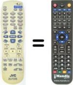Replacement remote control JVC XV-N5