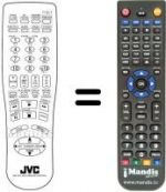 Replacement remote control JVC XV-521BK