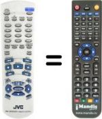 Replacement remote control JVC XV-S40