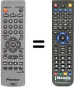 Replacement remote control Pioneer DVD 3505