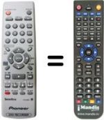 Replacement remote control Pioneer DVR 230 S