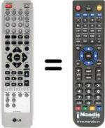 Replacement remote control LG LH-W 250 SC
