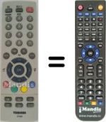 Replacement remote control Toshiba 15V11D